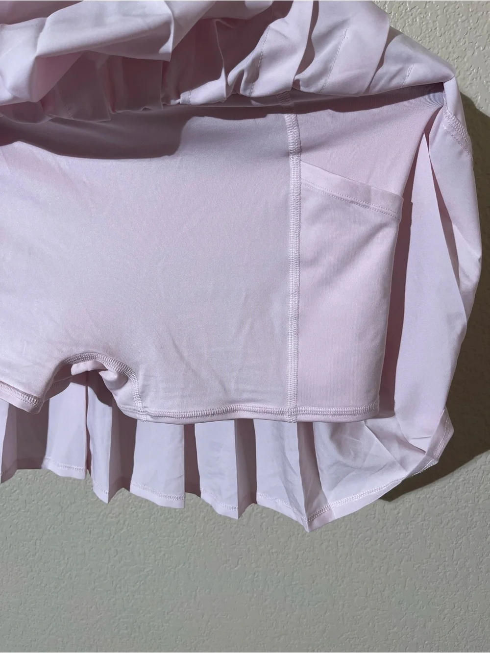 ALO Yoga Light Pink Pleated Skater Skirt